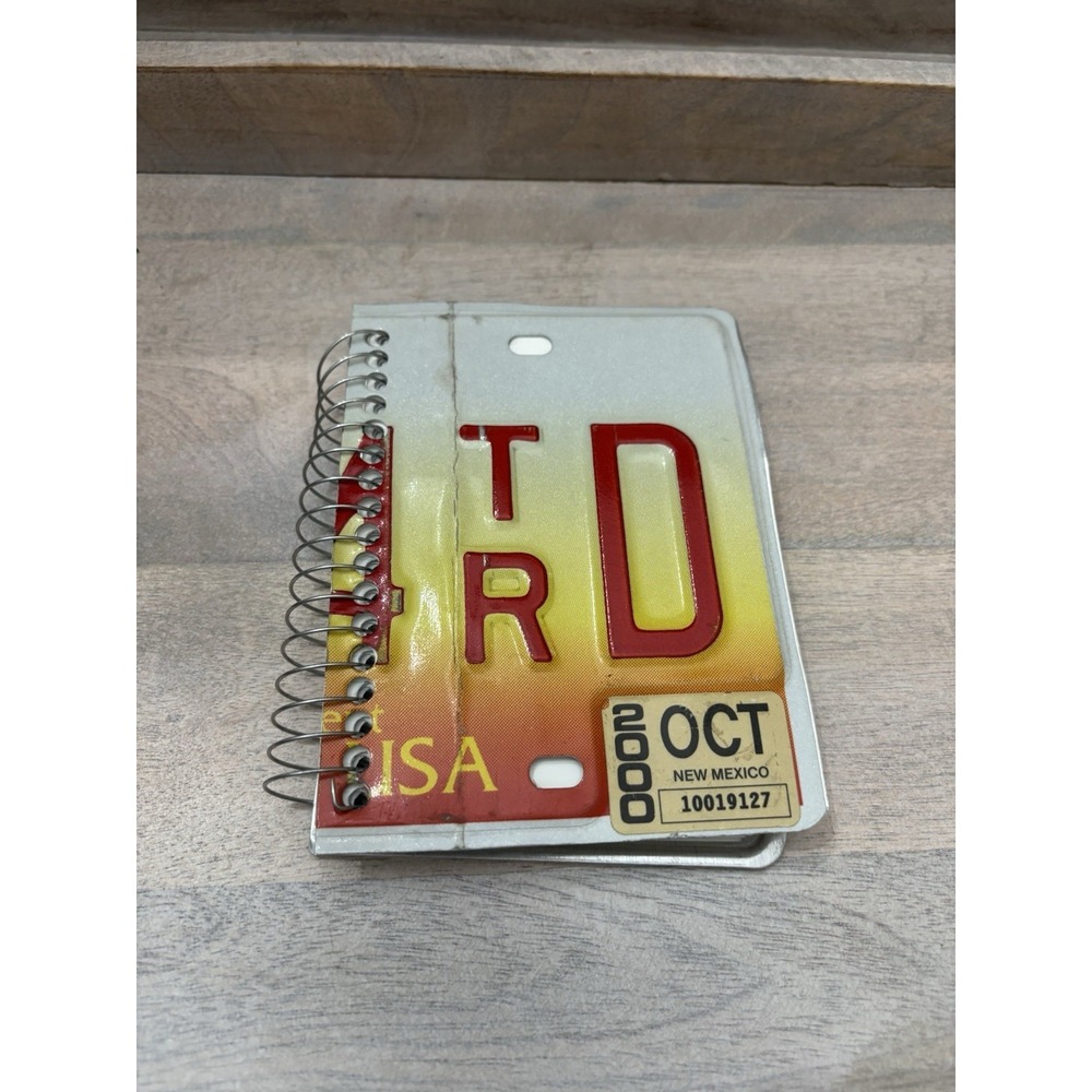 License Plate Notebook 4x6 Reusable New Mexico State